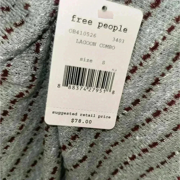 Free People Island Girl Stripe Hacci Draped Knit Blouse - Picture 8 of 8